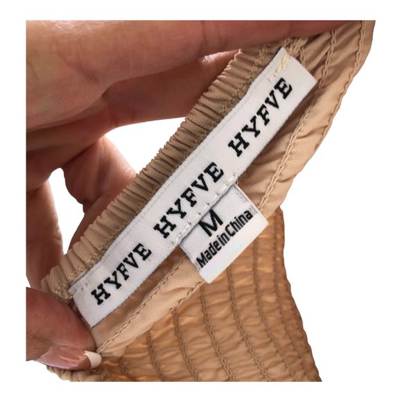 HYFVE, HYFVE, HYFVE, V-Neck Beige Halter Crop Top Sizes M - Picture 8 of 8